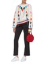 Figure View - Click To Enlarge - MIRA MIKATI - Diamond embroidered cable knit sweater