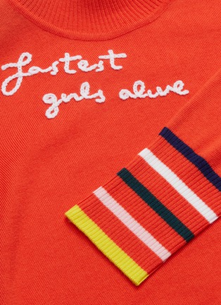  - MIRA MIKATI - 'Fastest Girls Alive' slogan embroidered turtleneck sweater
