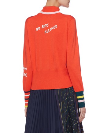 Back View - Click To Enlarge - MIRA MIKATI - 'Fastest Girls Alive' slogan embroidered turtleneck sweater