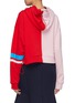Back View - Click To Enlarge - MIRA MIKATI - Colourblock slogan graphic print drawcord hoodie