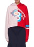Main View - Click To Enlarge - MIRA MIKATI - Colourblock slogan graphic print drawcord hoodie