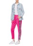 Figure View - Click To Enlarge - MIRA MIKATI - 'Adrenaline Seekers' slogan stripe outseam jogging pants