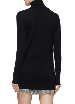 Back View - Click To Enlarge - TOME - Cutout wool turtleneck sweater