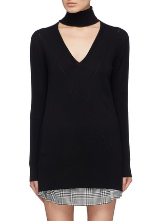 Main View - Click To Enlarge - TOME - Cutout wool turtleneck sweater