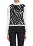 Main View - Click To Enlarge - TOME - Animal jacquard front mercerised wool-cotton turtleneck sweater