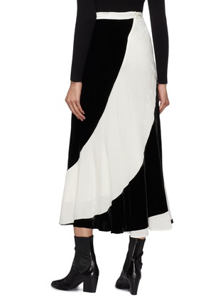 Back View - Click To Enlarge - TOME - Colourblock velvet skirt