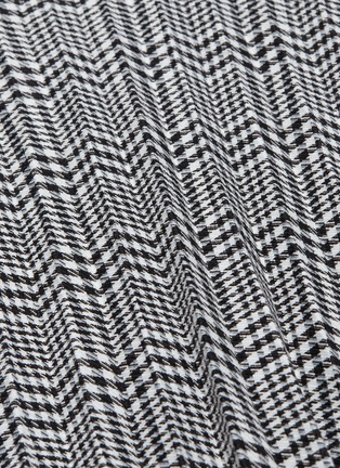 Detail View - Click To Enlarge - TOME - Pleated houndstooth check plaid wrap skirt