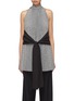 Main View - Click To Enlarge - TOME - Sash tie waist pleated houndstooth panel sleeveless top