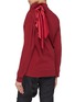 Back View - Click To Enlarge - Y/PROJECT - Satin scarf ruched collar sweatshirt