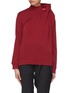 Main View - Click To Enlarge - Y/PROJECT - Satin scarf ruched collar sweatshirt