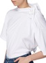 Detail View - Click To Enlarge - Y/PROJECT - Satin scarf ruched collar T-shirt