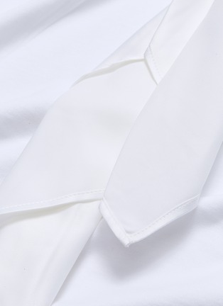  - Y/PROJECT - Satin scarf ruched collar T-shirt