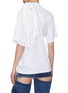 Back View - Click To Enlarge - Y/PROJECT - Satin scarf ruched collar T-shirt
