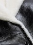  - YVES SALOMON - Lamb fur trim patent leather gilet
