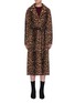 Main View - Click To Enlarge - YVES SALOMON - Belted leopard print lamb fur coat