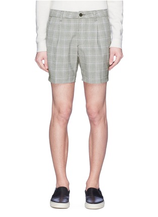 Main View - Click To Enlarge - TOPMAN - Tartan plaid pleated shorts