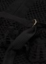  - SELF-PORTRAIT - Belted ruffle drape crochet knit top