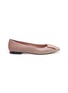 Main View - Click To Enlarge - PEDDER RED - 'Jamie' metal plaque glitter lamé skimmer flats