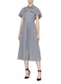 Figure View - Click To Enlarge - CO - Tie cape yoke pleated dress