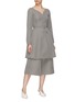 Figure View - Click To Enlarge - CO - Belted houndstooth flared dress