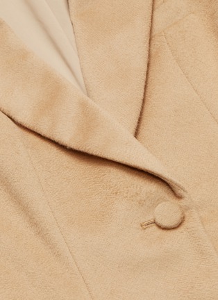  - CO - Puff shoulder flared wool melton coat
