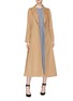 Figure View - Click To Enlarge - CO - Puff shoulder flared wool melton coat