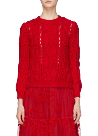 Main View - Click To Enlarge - CO - Wool-cashmere cable knit sweater