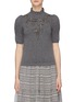 Main View - Click To Enlarge - CO - Bead bib wool-cashmere high neck sweater