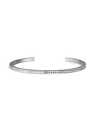 Main View - Click To Enlarge - LE GRAMME - 'Guilloché Le 9 Grammes' stud sterling silver cuff