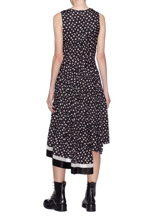 Back View - Click To Enlarge - 3.1 PHILLIP LIM - Floral print ruched tiered asymmetric silk dress