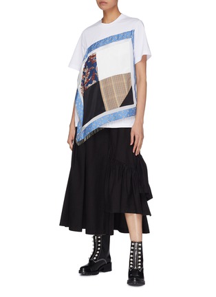 Figure View - Click To Enlarge - 3.1 PHILLIP LIM - Pleated staggered hem utility skirt