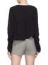 Back View - Click To Enlarge - 3.1 PHILLIP LIM - Ruched tiered asymmetric silk blouse