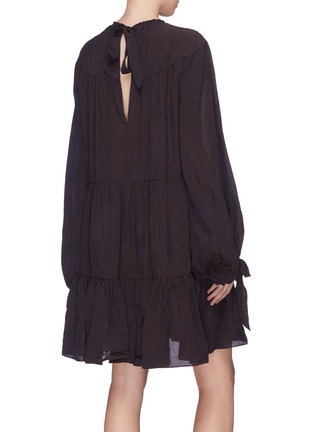 Back View - Click To Enlarge - 3.1 PHILLIP LIM - Tie cuff ruched tiered dress