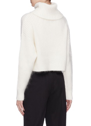 Back View - Click To Enlarge - 3.1 PHILLIP LIM - Oversized brushed rib knit cropped turtleneck sweater