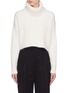Main View - Click To Enlarge - 3.1 PHILLIP LIM - Oversized brushed rib knit cropped turtleneck sweater