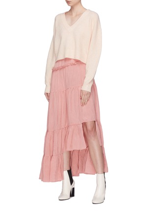Figure View - Click To Enlarge - 3.1 PHILLIP LIM - Ruched tiered asymmetric skirt