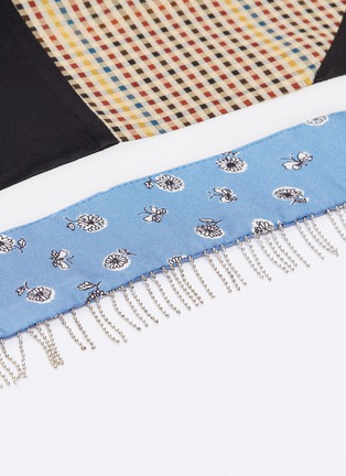  - 3.1 PHILLIP LIM - Beaded fringe patchwork handkerchief panel T-shirt