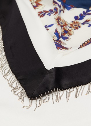 Detail View - Click To Enlarge - 3.1 PHILLIP LIM - Beaded fringe patchwork handkerchief panel shirt dress
