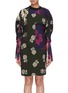 Main View - Click To Enlarge - 3.1 PHILLIP LIM - Fringe ruched sleeve patchwork floral jacquard dress
