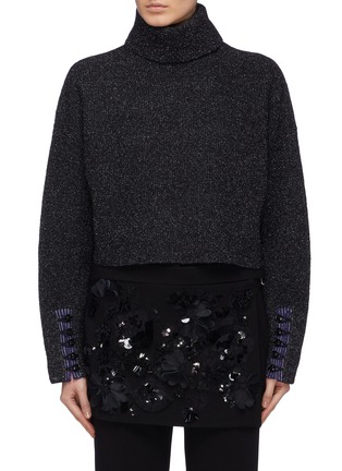 Main View - Click To Enlarge - 3.1 PHILLIP LIM - x Woolmark button cuff cropped turtleneck sweater