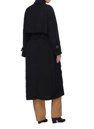 Back View - Click To Enlarge - 3.1 PHILLIP LIM - Belted crinkled zip oversized trench coat