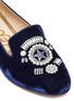 Detail View - Click To Enlarge - SAM EDELMAN - 'Josaphina' embellished velvet loafers