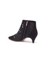 Detail View - Click To Enlarge - SAM EDELMAN - 'Kami' suede panel embellished mesh ankle booties