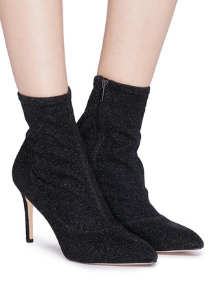Figure View - Click To Enlarge - SAM EDELMAN - 'Olson' glitter knit ankle sock boots