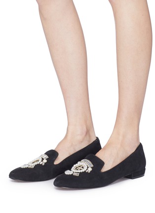 Figure View - Click To Enlarge - SAM EDELMAN - 'Josaphina' embellished suede loafers
