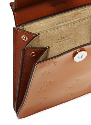 Detail View - Click To Enlarge - CHLOÉ - 'Faye' small horse embossed leather bracelet bag