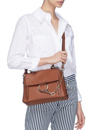 Front View - Click To Enlarge - CHLOÉ - 'Faye Day' small leather shoulder bag