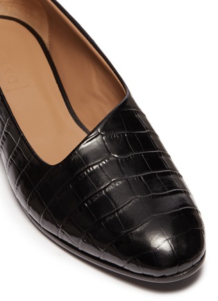 Detail View - Click To Enlarge - ALUMNAE - 'Garconne' croc embossed leather flats