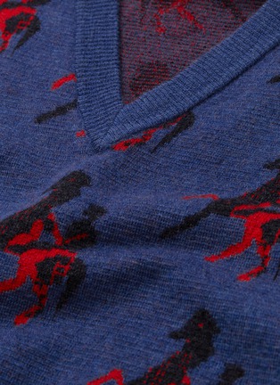  - MARNI - Polo jacquard virgin wool sleeveless sweater