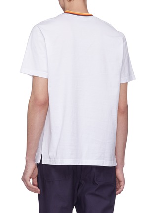 Back View - Click To Enlarge - MARNI - Stripe collar T-shirt